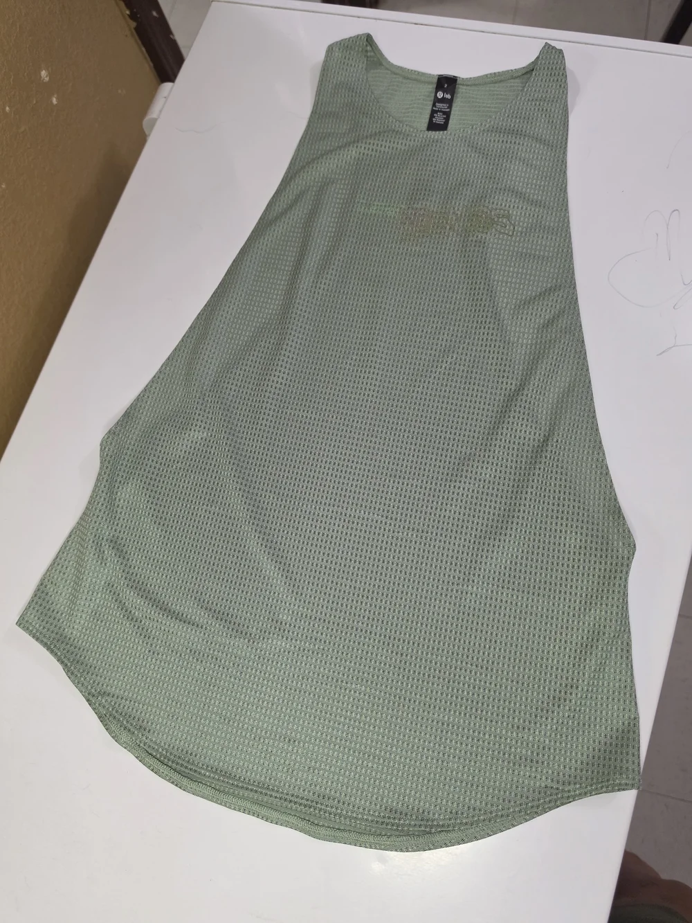Lululemon Women's Light Sage Athletic Tank Top with Subtle Logo